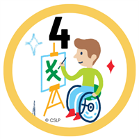 School Age Kids Bingo 4 Badge