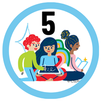 School Age Kids Bingo 5 Badge
